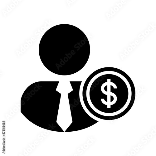 financial advisor icon or logo isolated sign symbol vector illustration - high quality black style vector icons 