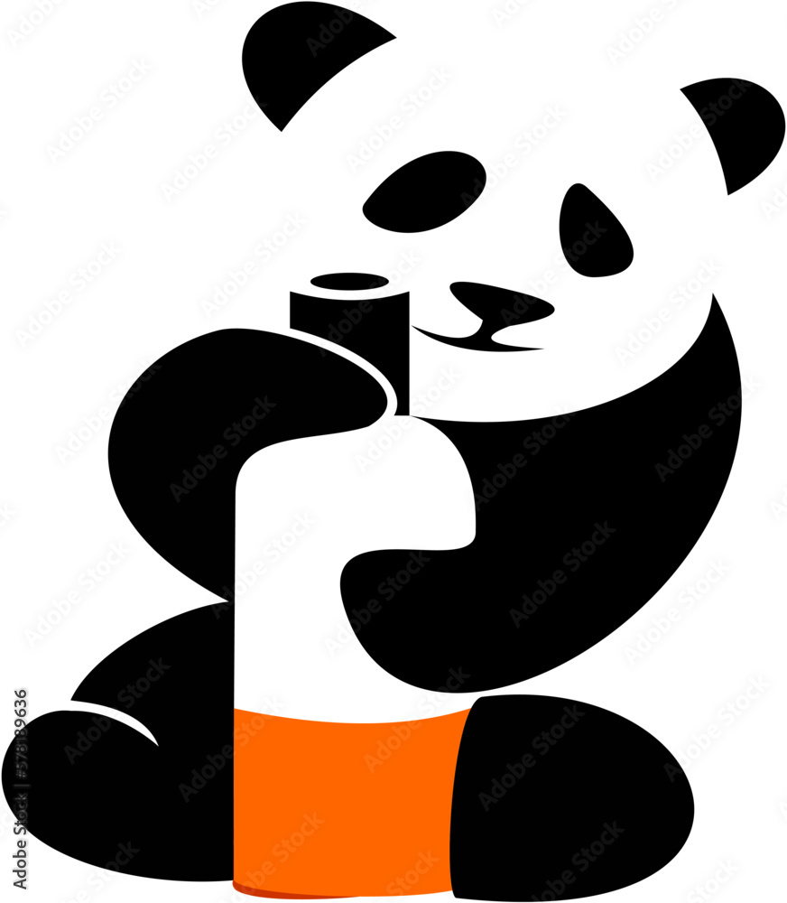 Fototapeta premium panda logo design