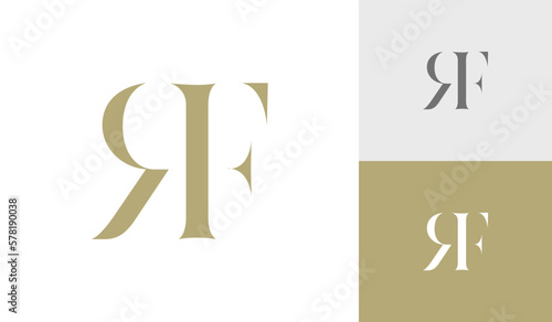 Letter RF or initial RF monogram logo design vector