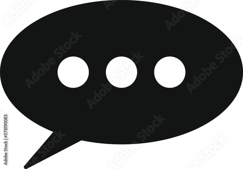 Speech bubble icon. Simple editable eps vector usable for web and print items.