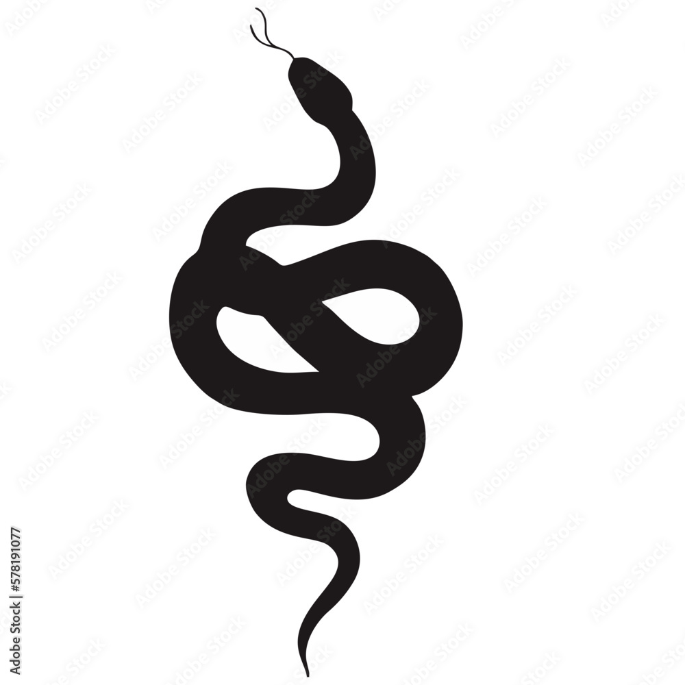 Obraz premium silhouette snake