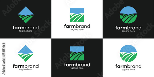 logo icon farm design vector illustration
