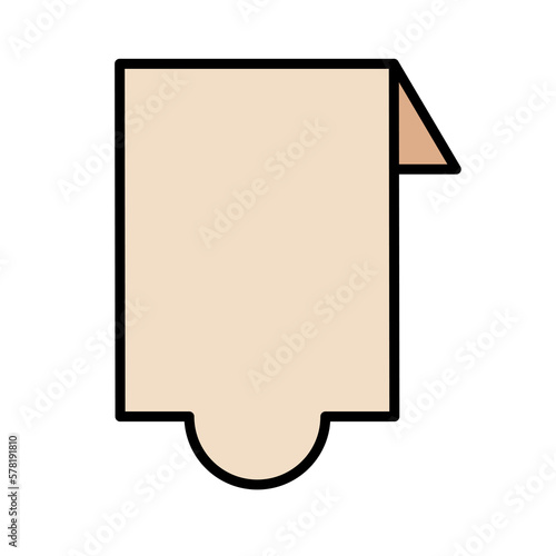 illustration of a blank flag sign