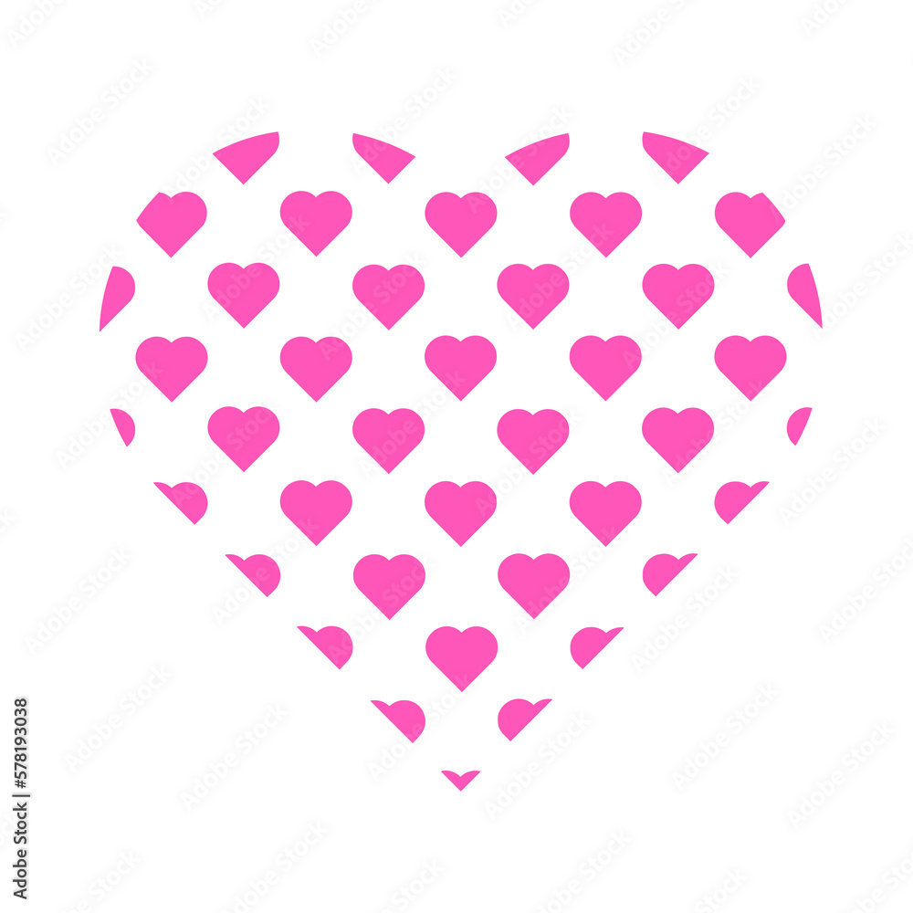 pink heart shaped confetti