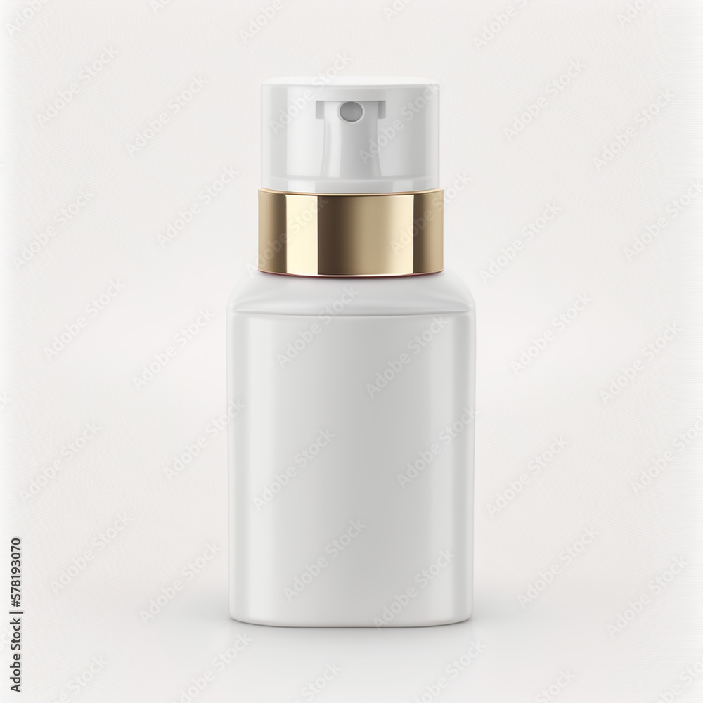 Blank cosmetic dispenser bottle isolated Blank cosmetic dispenser bottle isolated