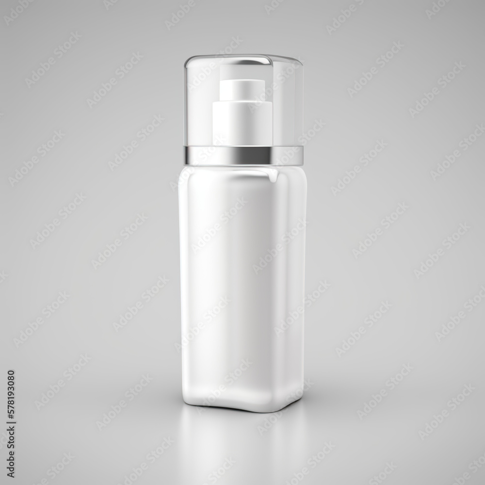 Blank cosmetic dispenser bottle isolated