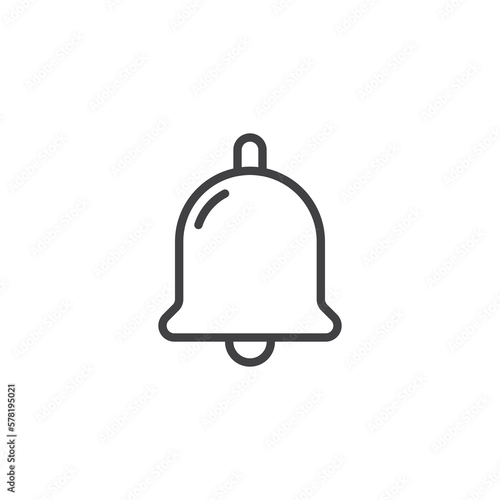 Notification bell line icon