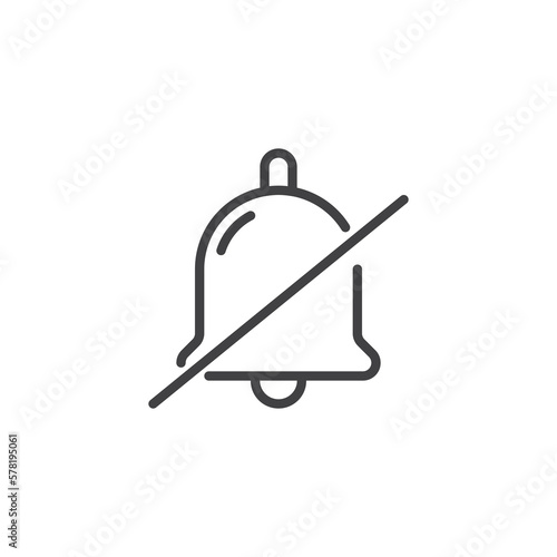 Sound mute notification line icon
