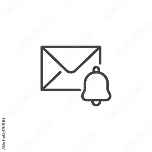 Email message notification line icon
