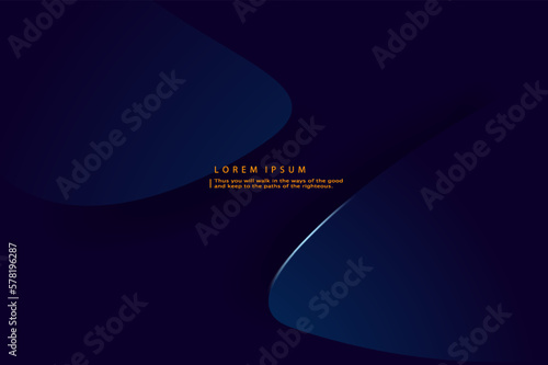 Blue premium abstract background with luxury dark lines and darkness geometric shapes. Modern exclusive background for poster, banner, wallpaper and futuristic design concepts. Vector EPS