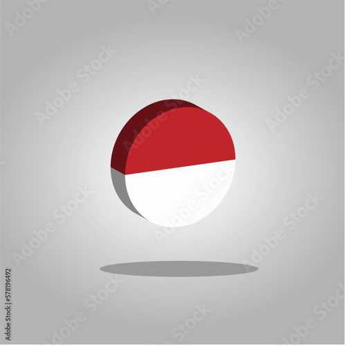INDONESIA Flag Vector 3D Circle Ilustrator Flat Design Free Download INDONESIA Flag Vector 3D Circle Ilustrator Flat Design - GFXLoad