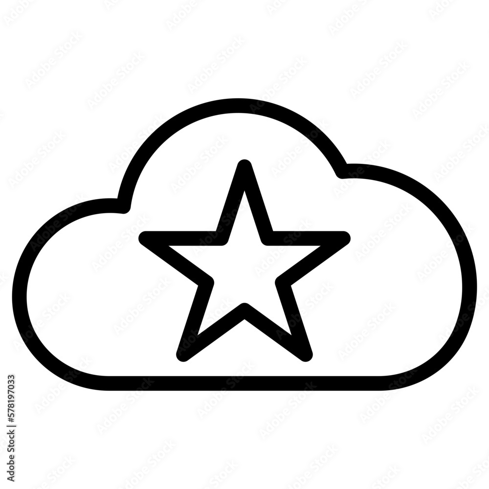 Obraz premium stars cloud computing icon