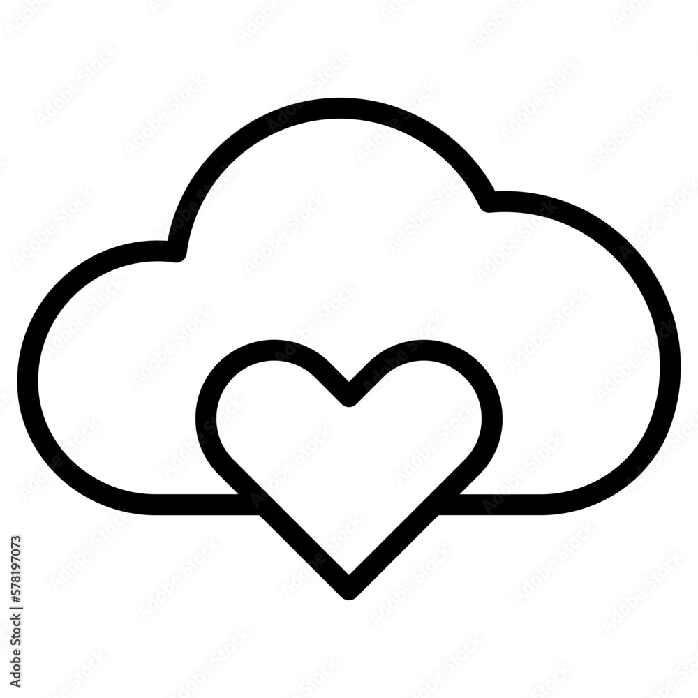 love cloud computing icon love cloud computing icon