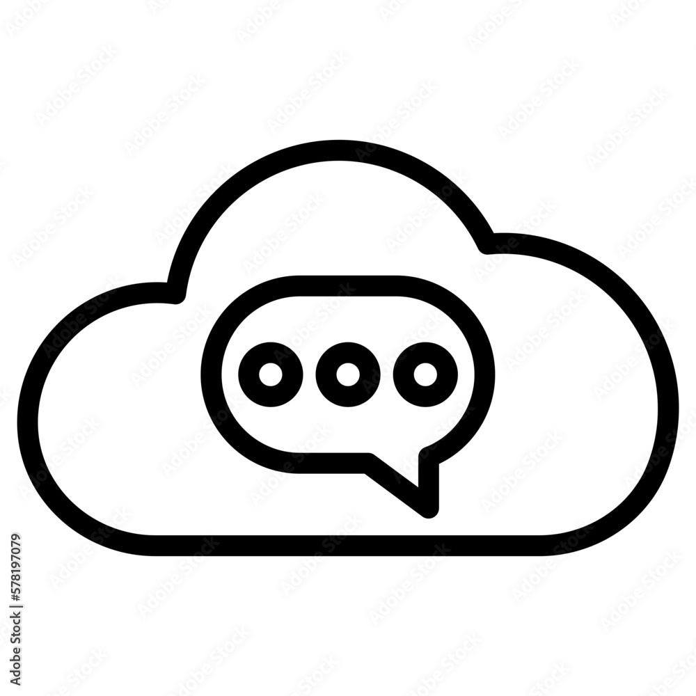 bubble chat  cloud computing icon