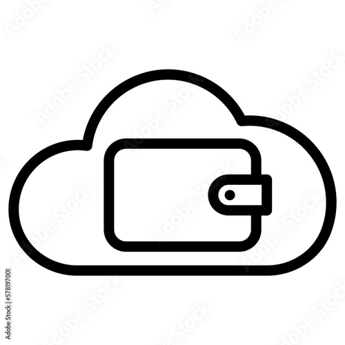 wallet  cloud computing icon