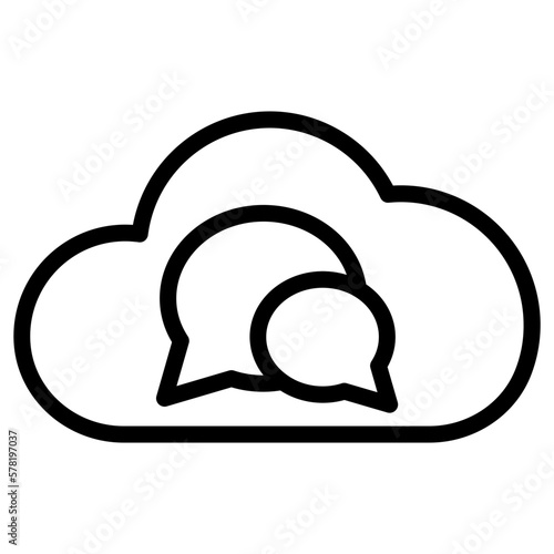 bubble chat cloud computing icon