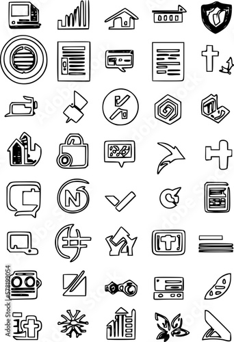 set of icons for social policy, welfare, public assistance