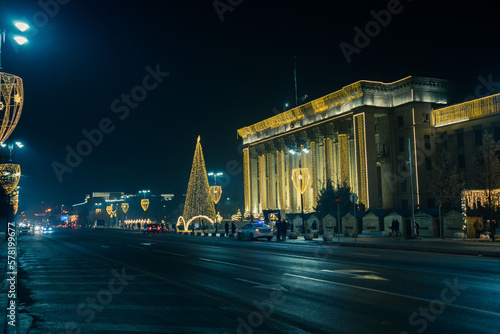 Photography night view of the city