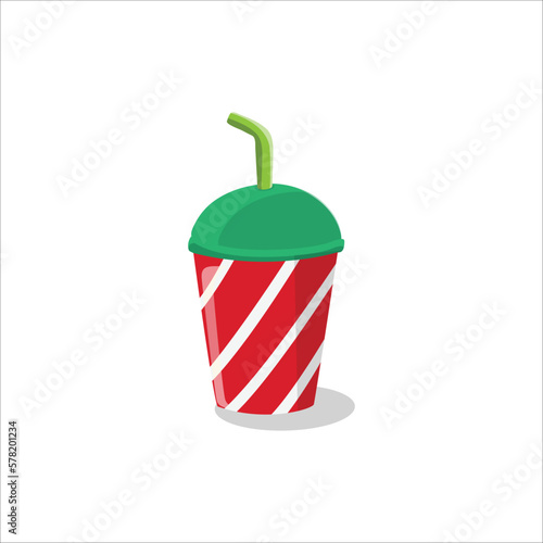 Summer drink set. Vector cartoon illustration of sweet mojito, different color limoncello and sangria with tube for drinking and ingredients.