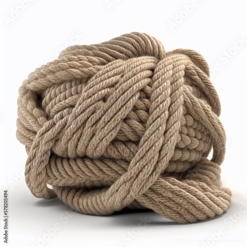 rope knot isolated on white background