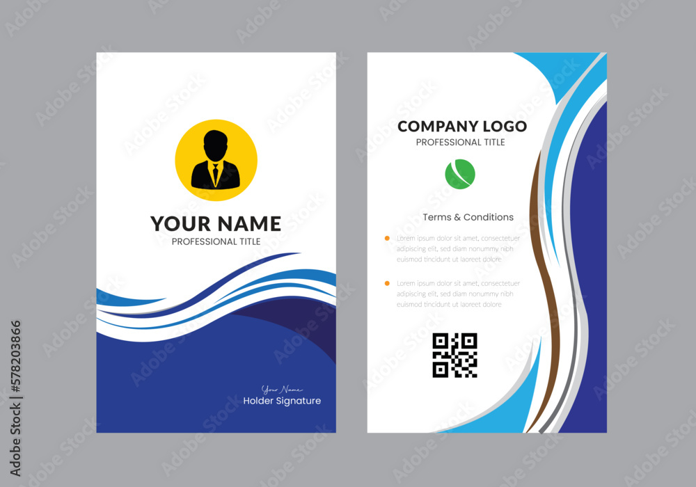 Id cards template Stock Vector | Adobe Stock