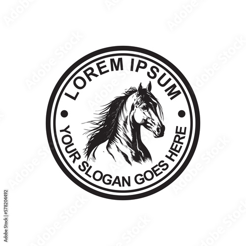 horse logo , animal logo vector