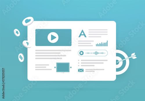 Diversified Content - media-rich website to attract more customers through personalized marketing content. Videos, podcasts, image galleries, charts and infographics. Diverse content for new audiences