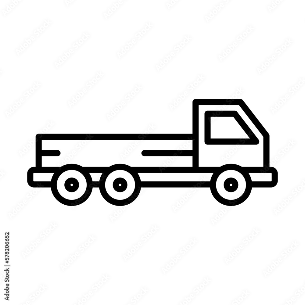Flatbed Lorry Icon Logo Design Vector Template Illustration Sign And Symbol Pixels Perfect