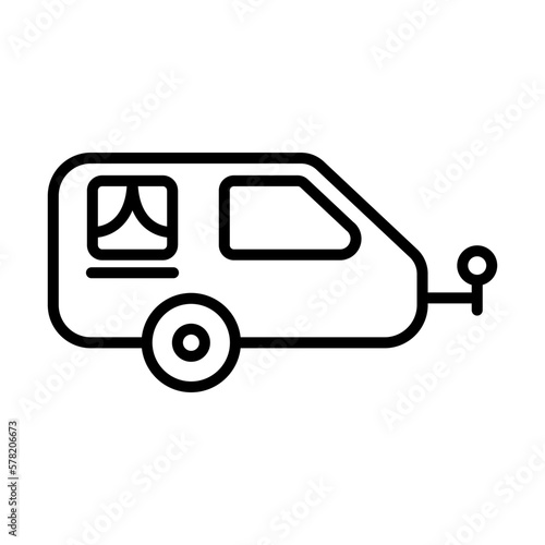Caravan Icon Logo Design Vector Template Illustration Sign And Symbol Pixels Perfect