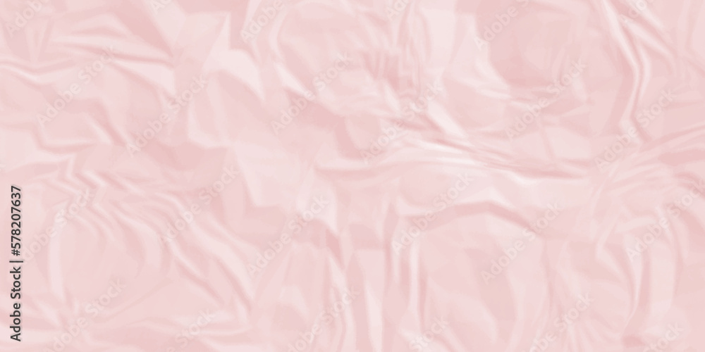 White and pink paper crumpled texture. white and pink fabric textured crumpled white paper background. panorama white paper texture background, crumpled pattern texture backgrund.