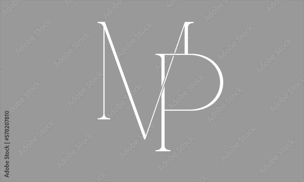 MP PM M P Initial Letter Vector Logo Design MP PM M P Initial Letter Vector Logo Design
