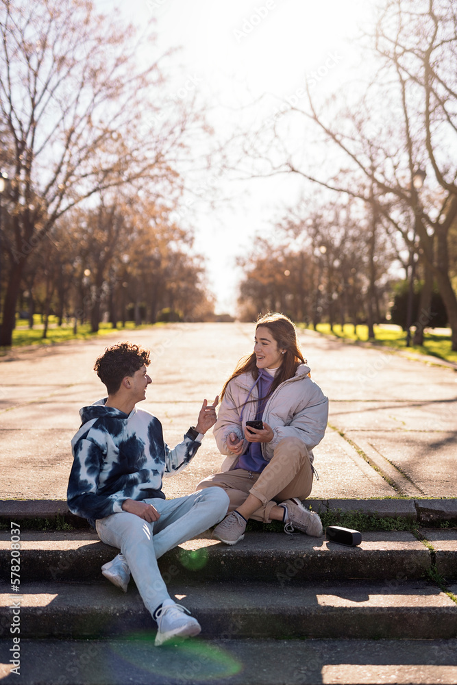 Young Friends Using Cellphone