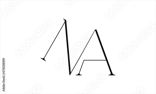 NA AN A N Initial Letter Vector Logo Design