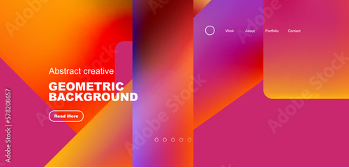 Fluid triangles minimal abstract background. Techno or business concept, pattern for wallpaper, banner, background, landing page