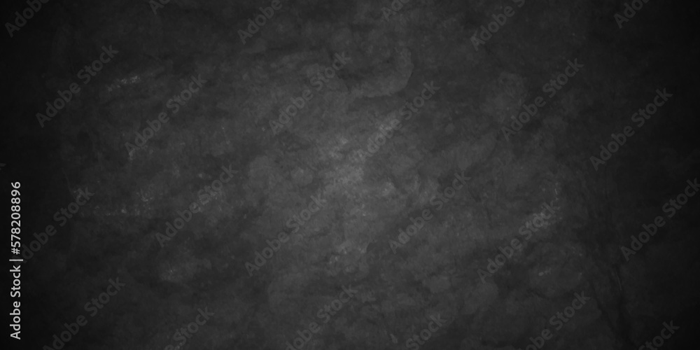 Obraz premium Black texture chalk board and black board background. stone concrete texture grunge backdrop background anthracite panorama. Panorama dark grey black slate background or texture.