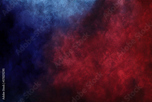 abstract Blue and Red Color Grunge style texture background, Generative AI