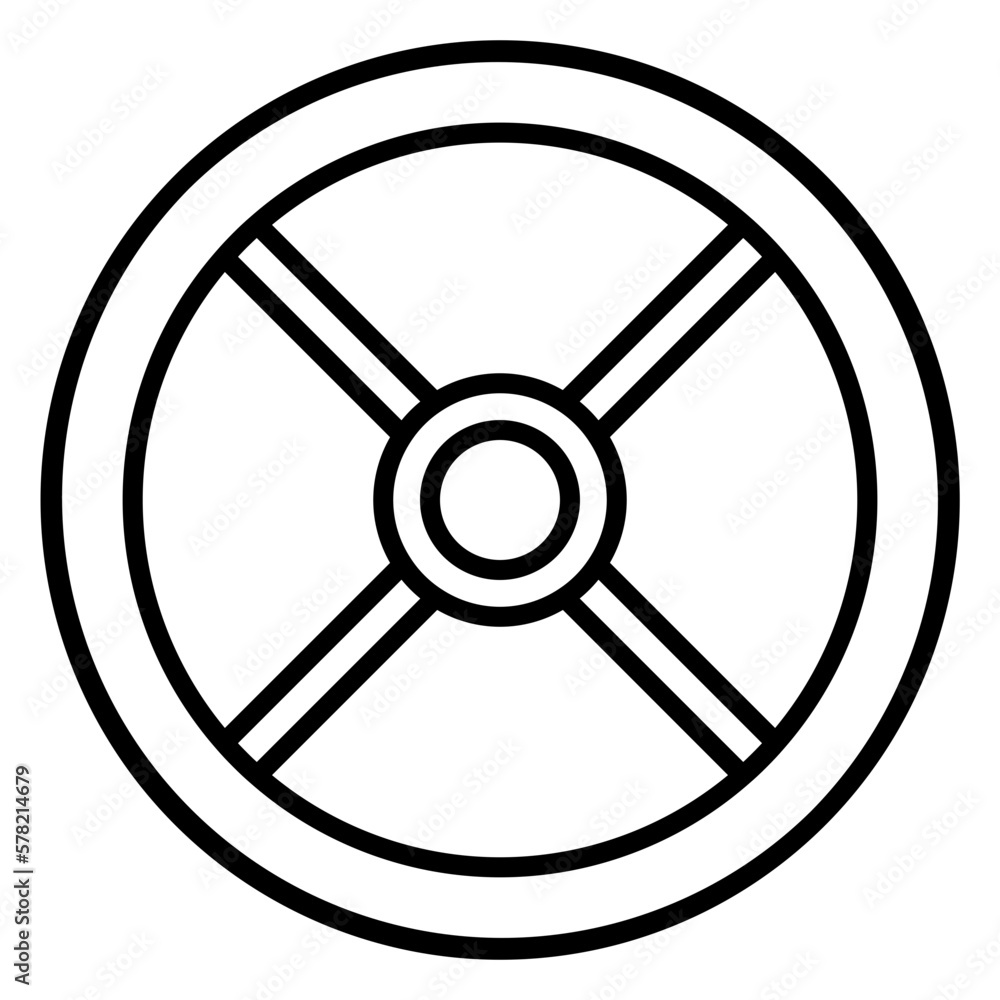 Illustration of Weight Plate Design Line Icon Illustration of Weight Plate Design Line Icon
