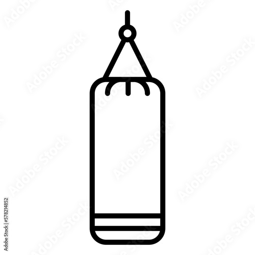 Illustration of Punching Bag design Line Icon