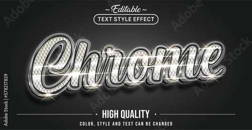 Editable text style effect - Chrome text style theme.