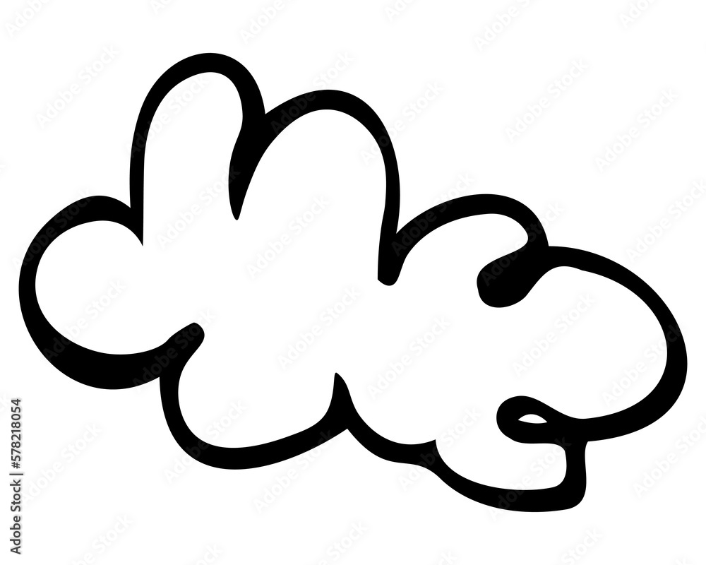 Vector hand drawn doodle element. Graphic doodle cloud. Design doodle frame or bubble Vector hand drawn doodle element. Graphic doodle cloud. Design doodle frame or bubble