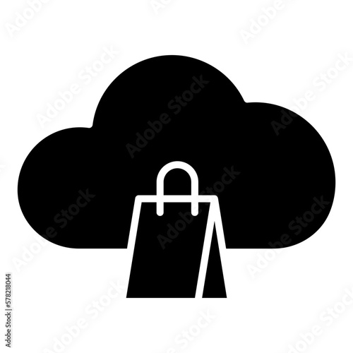 bag shop cloud computing icon