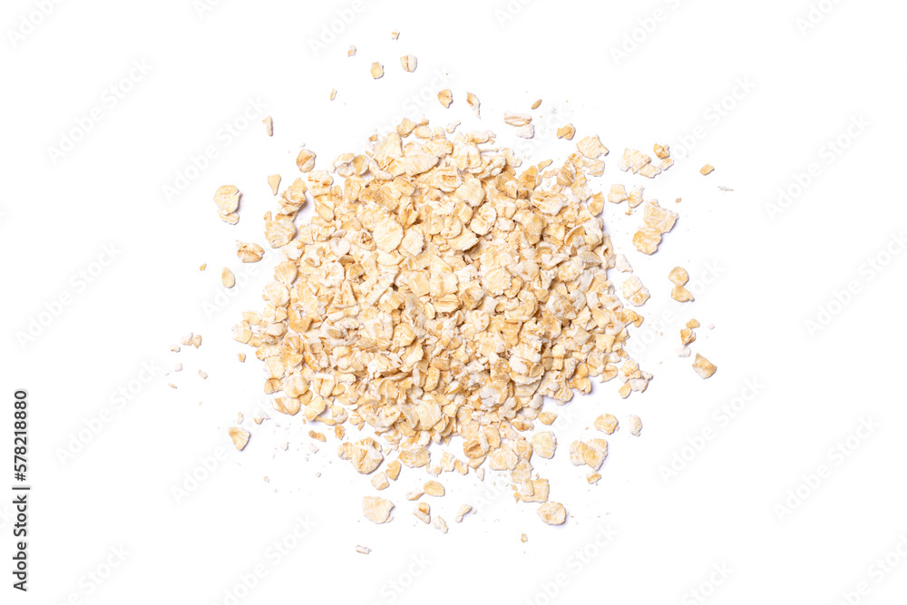 Oat flakes isolated on white background Oat flakes isolated on white background