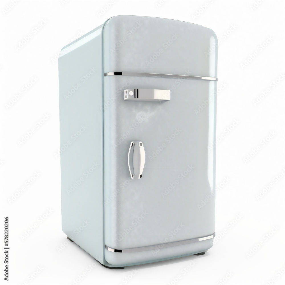 Old refrigerator isolated on white Old refrigerator isolated on white