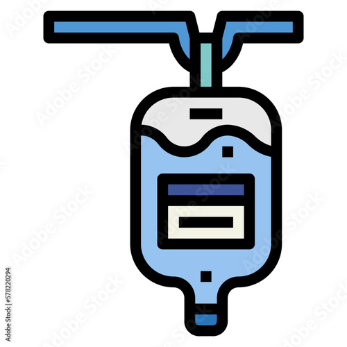 saline filled outline icon style