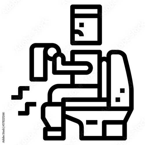 diarrhea line icon style