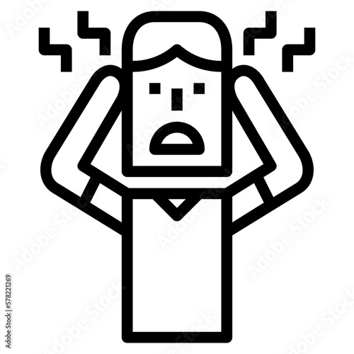headache line icon style