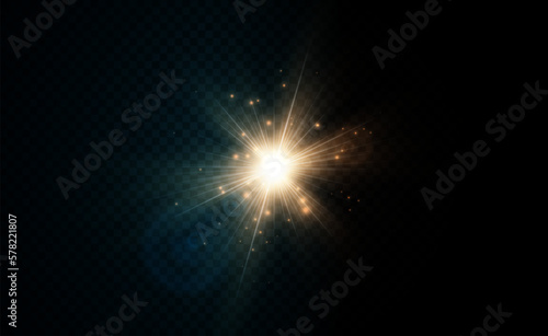 Glowing lights effects, abstract magic Illustration.