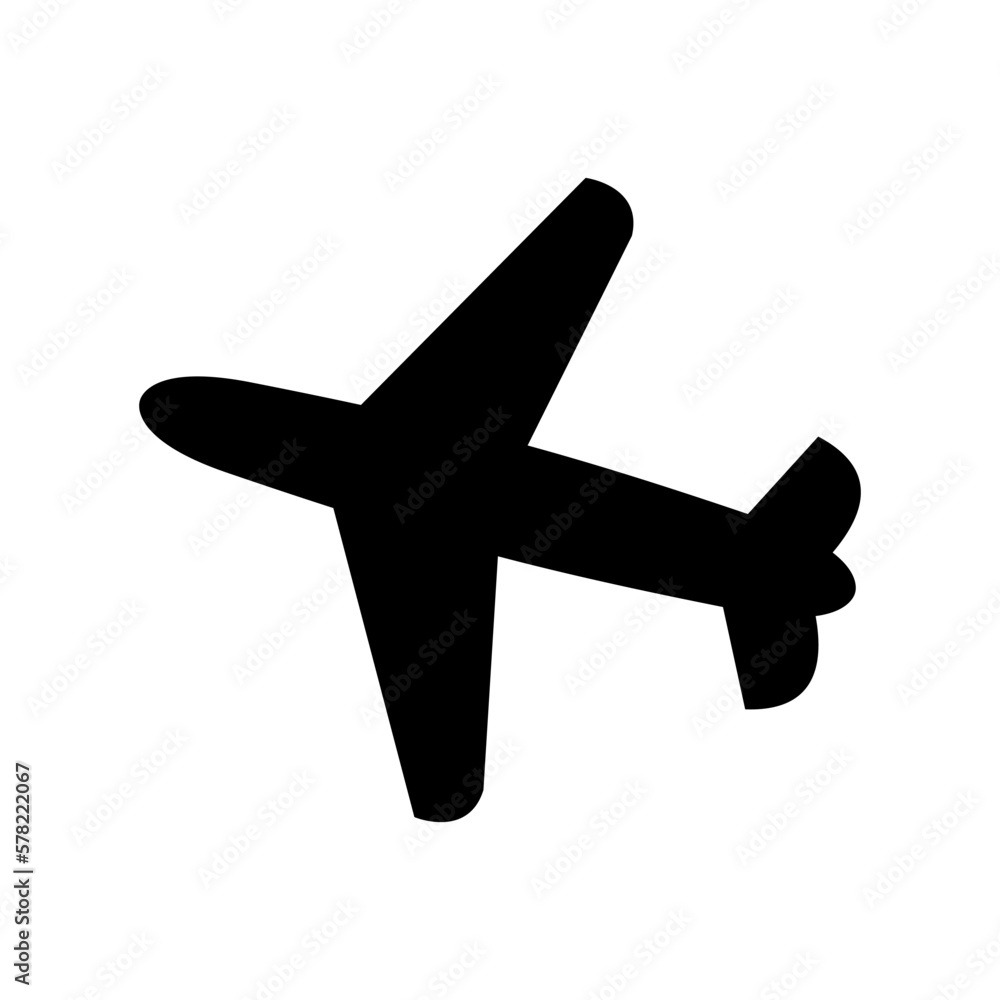 Obraz premium airplane icon or logo isolated sign symbol vector illustration - high quality black style vector icons 