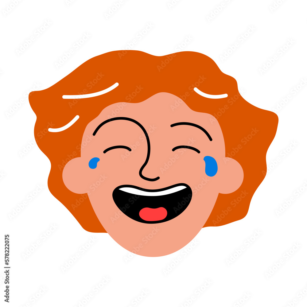 Laughing boy avatar funny kid profile picture Vector Image