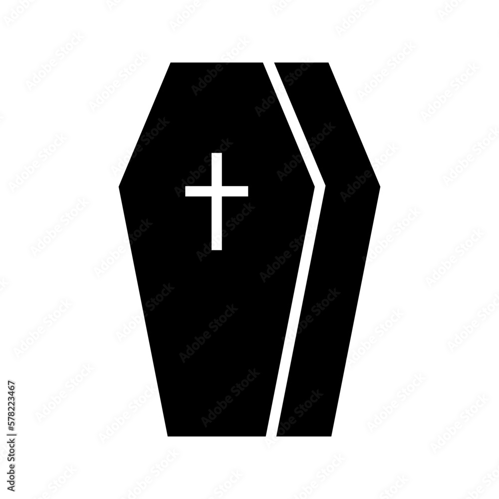 Obraz premium coffin icon or logo isolated sign symbol vector illustration - high quality black style vector icons 